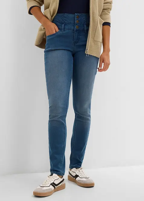 Jean Skinny taille haute, chaud et sculptant, bonprix