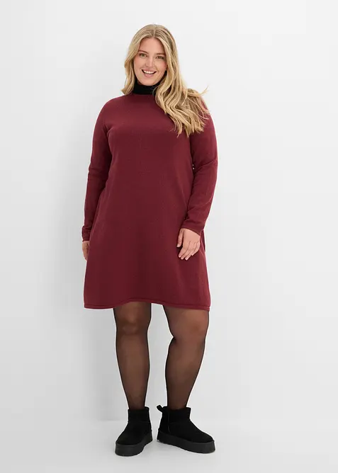 Robe en maille, coupe trap&egrave;ze, bonprix