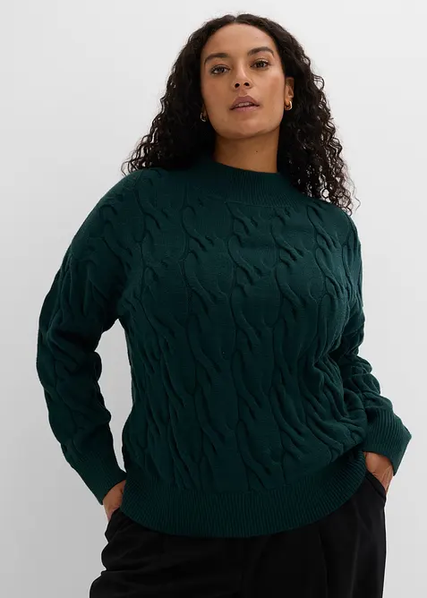Oversize-Pullover aus softem Viskose-Mix, bonprix