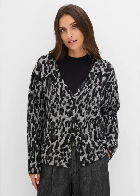 Strickjacke mit V-Ausschnitt, bonprix