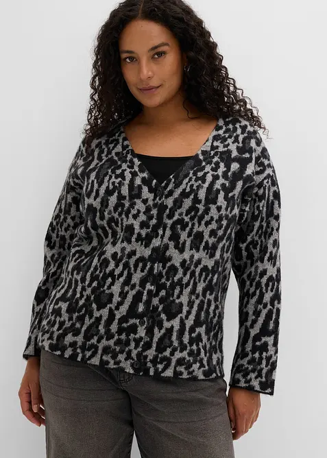 Strickjacke mit V-Ausschnitt, bonprix