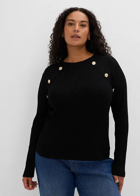 Pull en fine maille, viscose majoritaire, bonprix