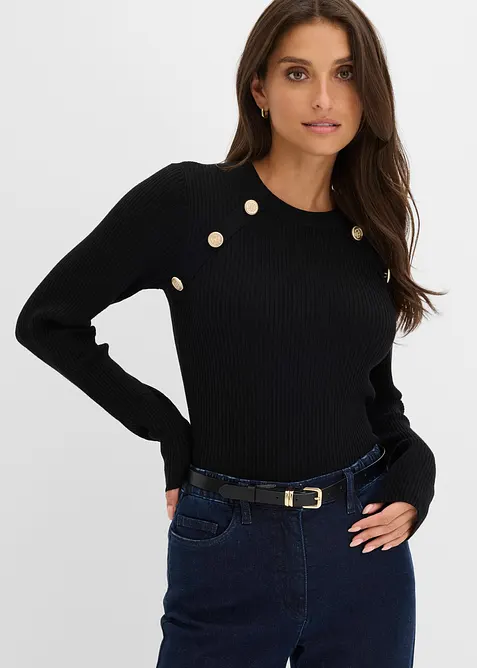 Pull en fine maille, viscose majoritaire, bonprix