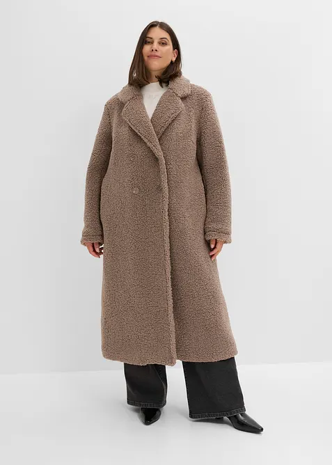 Mantel in Teddy-Optik, bonprix