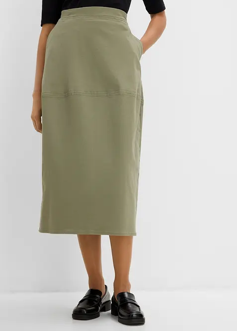 Jupe en twill avec poches, bonprix