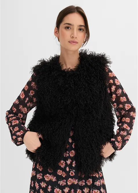 Gilet sans manches en peluche avec poches, bonprix