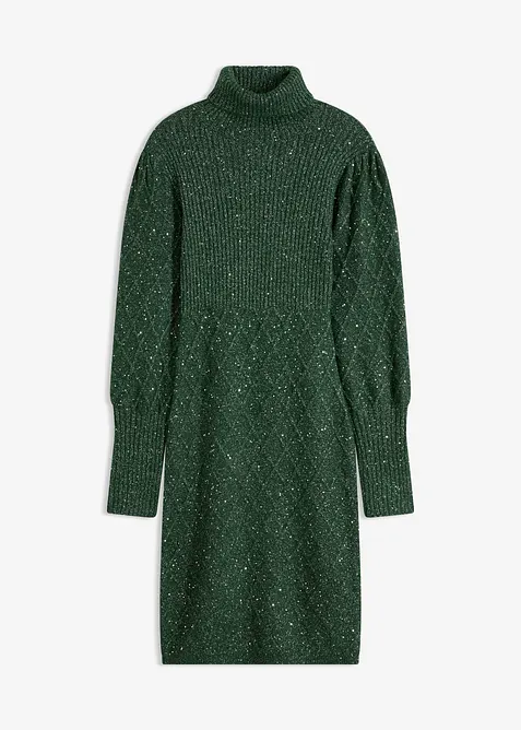 Figurbetontes Strickkleid mit Pailletten, bonprix