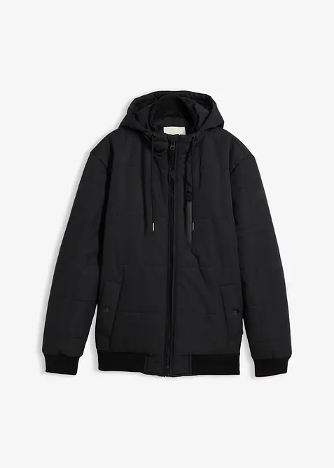 Winter-Steppjacke in Blousonform mit Kapuze, bonprix