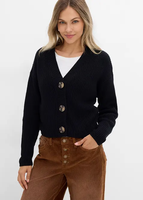 Grobstrickjacke aus reiner Baumwolle, bonprix