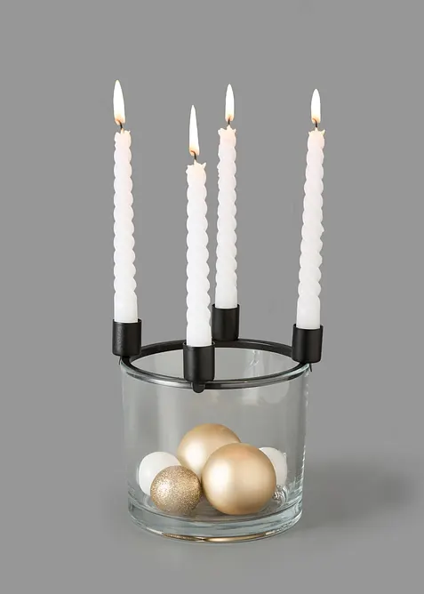 Adventskerzenhalter mit Dekoschale, bonprix
