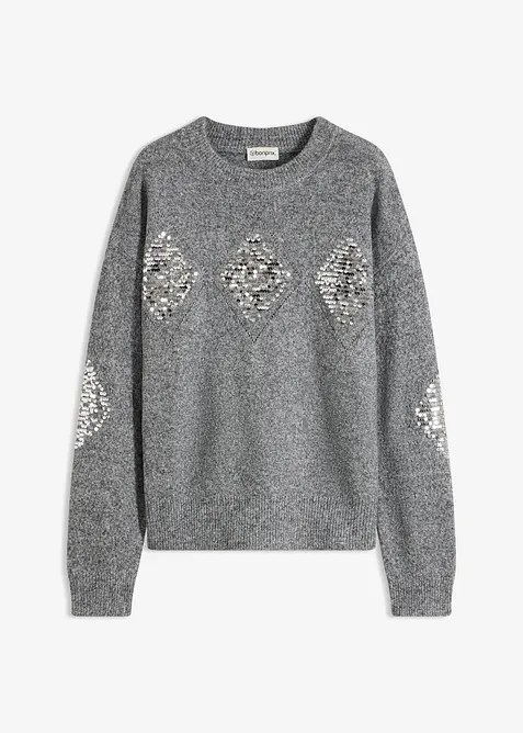 Pull avec application de sequins, bonprix