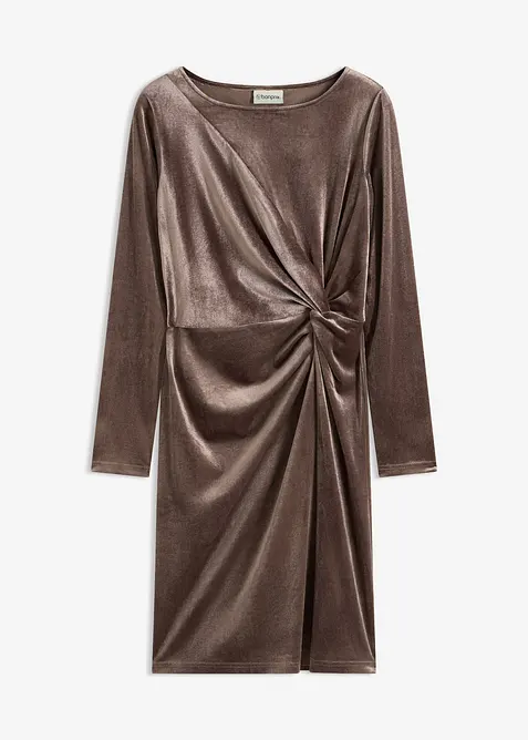 Jerseykleid aus softem Samt, bonprix