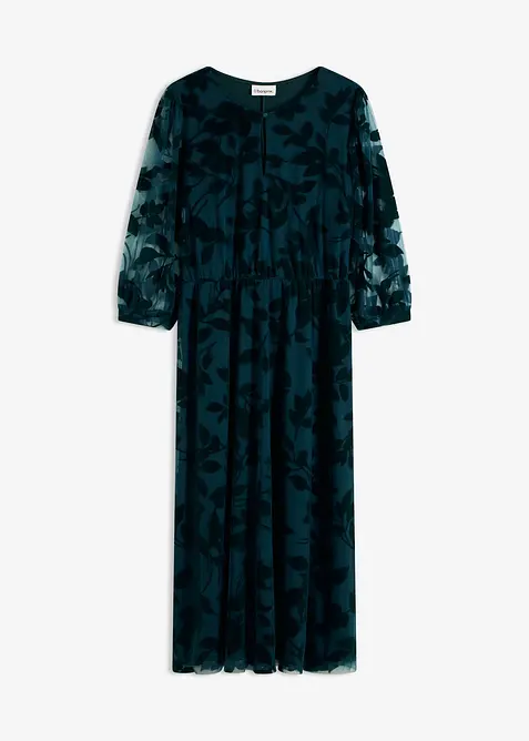 Midikleid mit Flockprint, bonprix