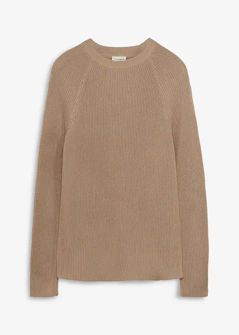Ripp-Feinstrickpullover in Slim Fit, bonprix
