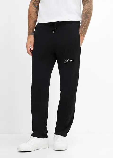 Pantalon de jogging &agrave; d&eacute;tails contrastants, 100% coton, bonprix