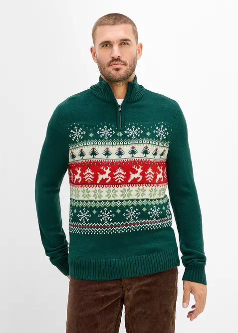 Norweger-Pullover mit Stehkragen, bonprix