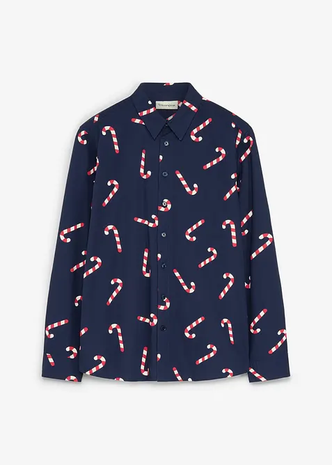 Chemise manches longues de No&euml;l en coton, bonprix