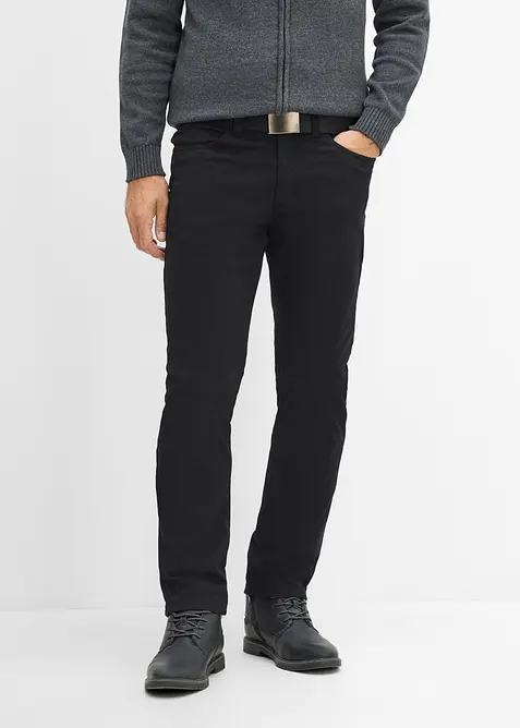 Pantalon thermique Regular Fit avec ceinture, Straight, bonprix