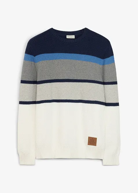 Grobstrick-Pullover aus reiner Baumwolle, bonprix