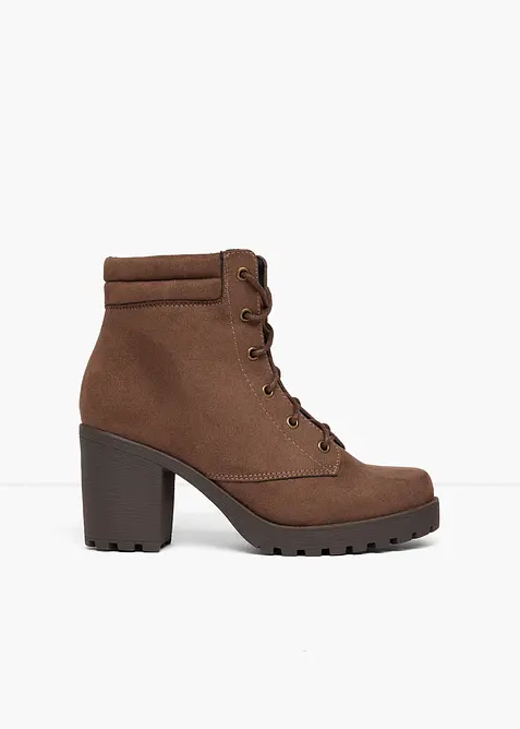 Schn&uuml;rboots mit Blockabsatz, bonprix