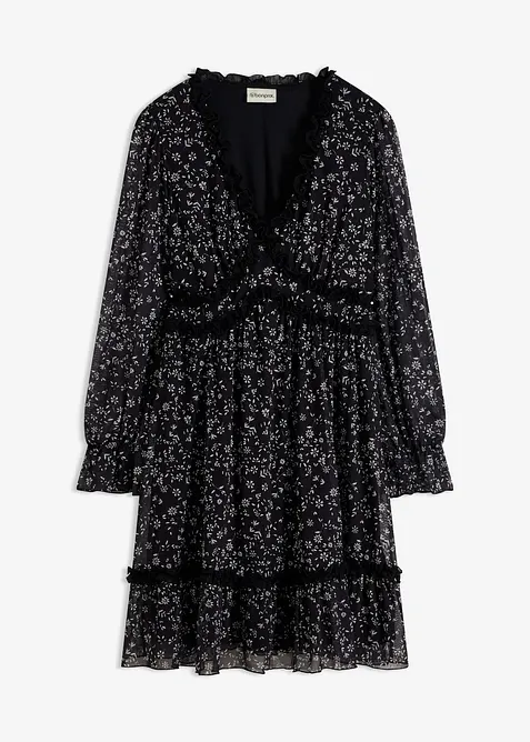 Minikleid aus feinem Mesh, bonprix