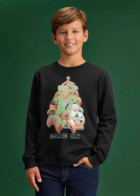 Sweat-shirt de No&euml;l en coton doux, bonprix