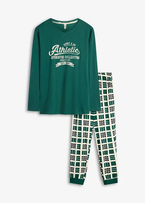 Pyjama aus reiner Bio-Baumwolle mit langen &Auml;rmeln, bonprix