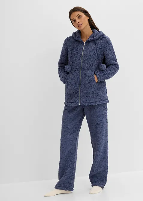 Loungewear Hausanzug aus Teddy Fleece, bonprix