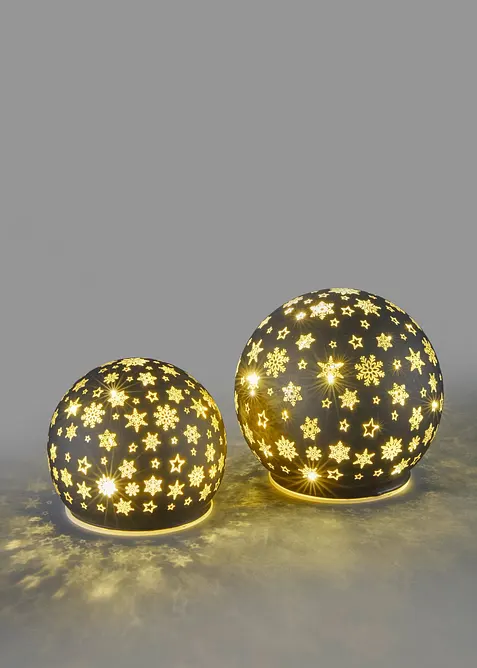 LED-Deko-Objekte Stern-Kugeln (2-tlg. Set), bonprix