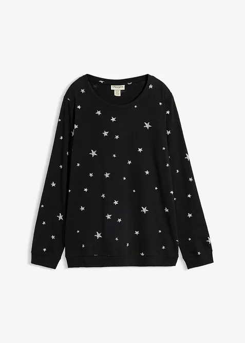 Bedrucktes Langarmshirt aus Baumwolle, bonprix