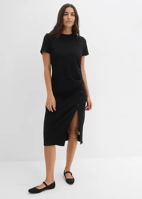 Robe T-shirt en mati&egrave;re textur&eacute;e, bonprix