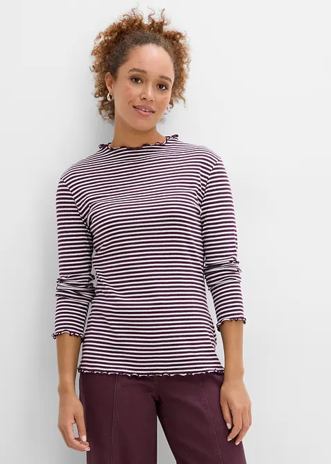 Rippshirt (2er Pack) aus reiner Baumwolle, bonprix