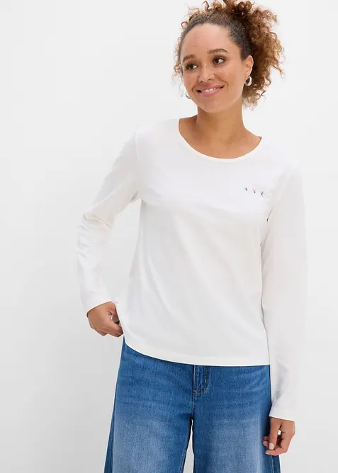 Langarmshirt aus purer Bio-Baumwolle, bonprix