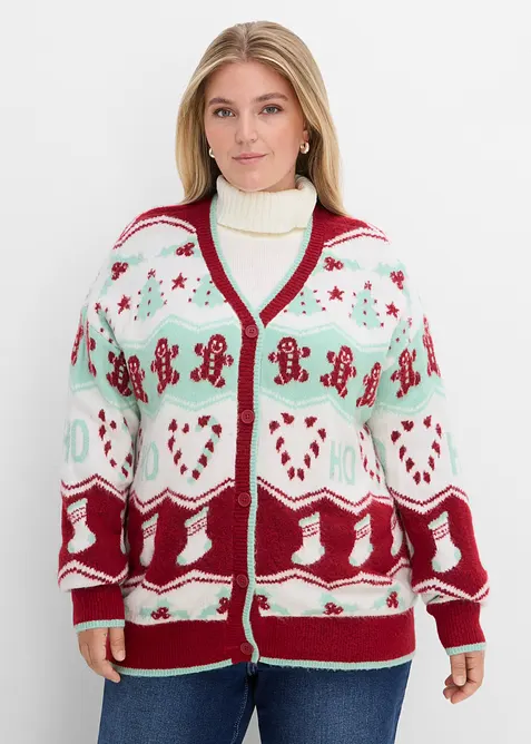 Gilet de No&euml;l en maille, bonprix