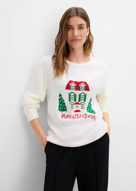 Pullover mit Weihnachtsmotiv, bonprix