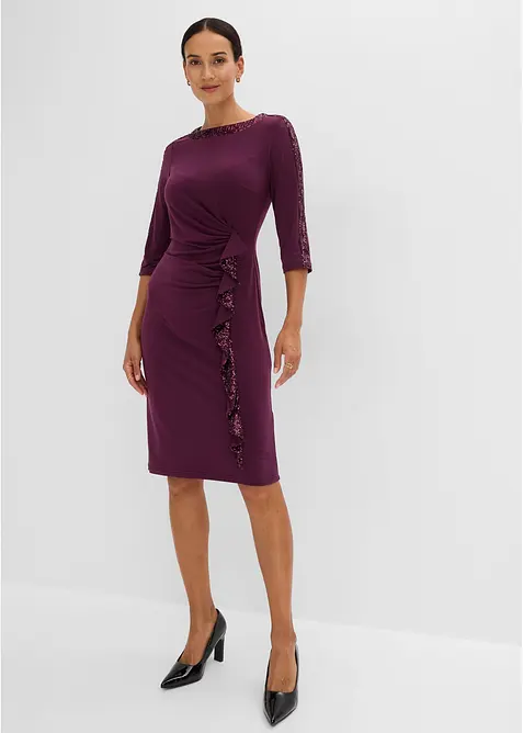 Jerseykleid mit Pailletten, bonprix