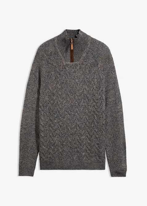 Troyer-Pullover mit Wollanteil, bonprix