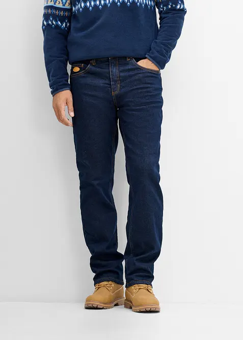 Thermo Classic-Fit-Jeans mit w&auml;rmendem Fleecefutter, Straight, bonprix