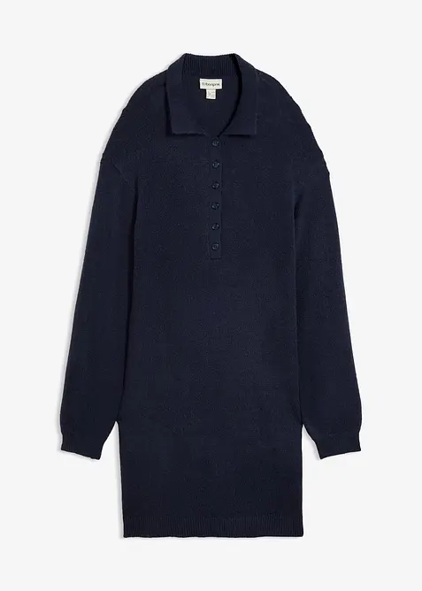 Kurzes Strickkleid mit Knopfleiste, bonprix