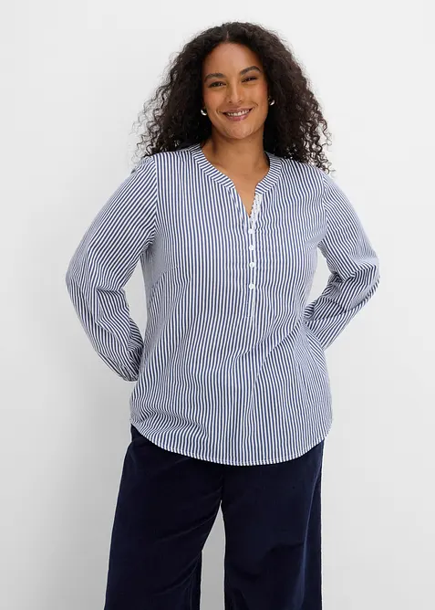 Tunique 100% coton avec d&eacute;tail en dentelle, bonprix