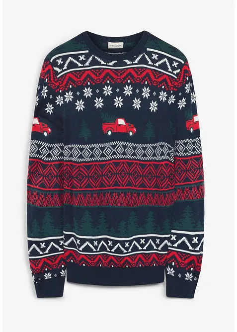 Feinstrickpullover mit Weihnachtsmotiv, bonprix
