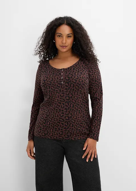 Langarmshirt (3er Pack) aus Baumwoll-Elasthan-Mix, bonprix