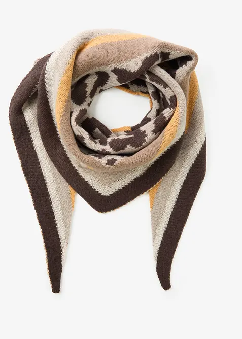 &Eacute;charpe triangle moelleuse &agrave; motif l&eacute;opard, bonprix