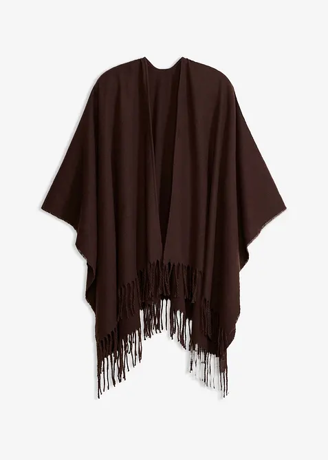 Poncho mit Fransen, bonprix