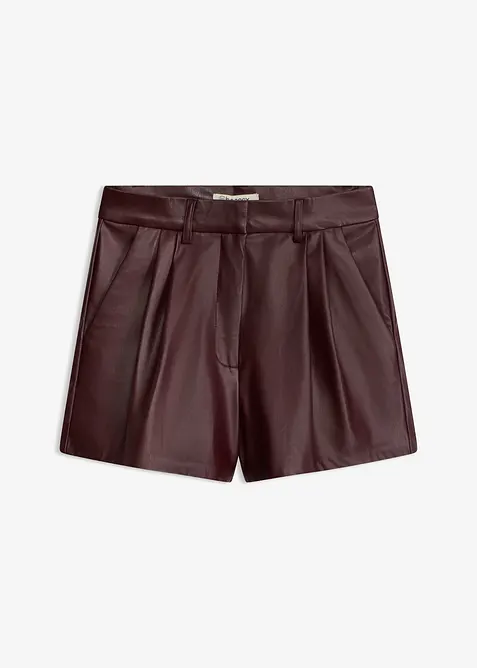 Kurze Lederimitat-Shorts, bonprix