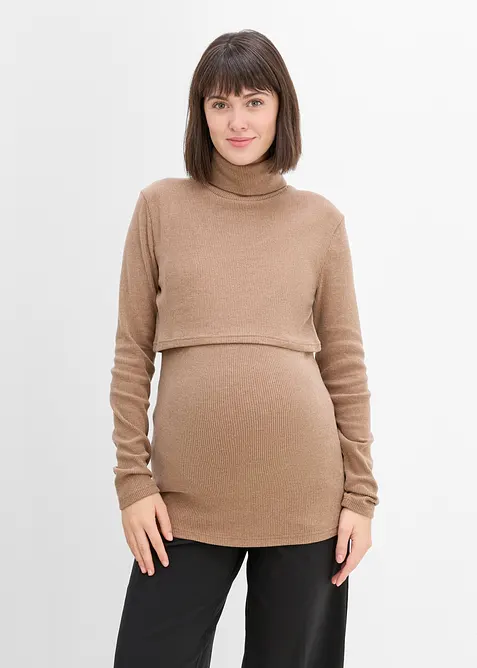 Kuscheliger Umstands- und Still-Rollkragenpullover, bonprix