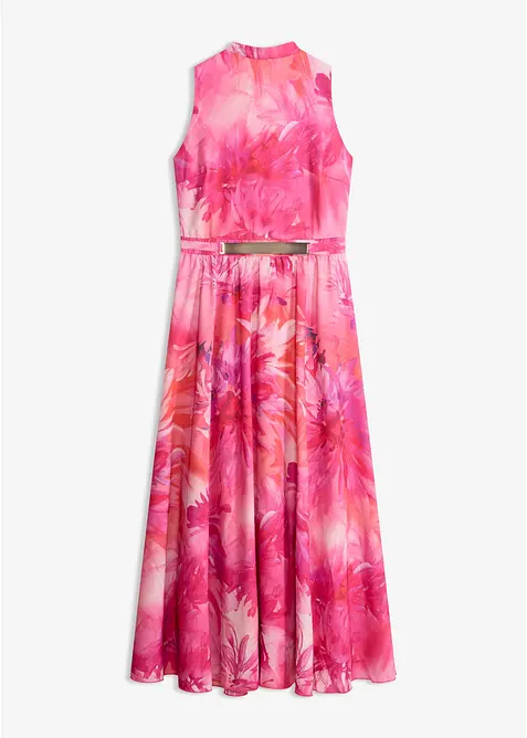 Chiffonkleid mit Kragen und Taillen-Einsatz, bonprix