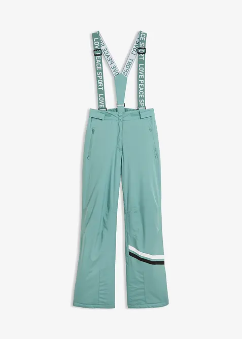 Ski Funktions-Thermohose mit abnehmbaren Tr&auml;gern, wasserdicht, bonprix