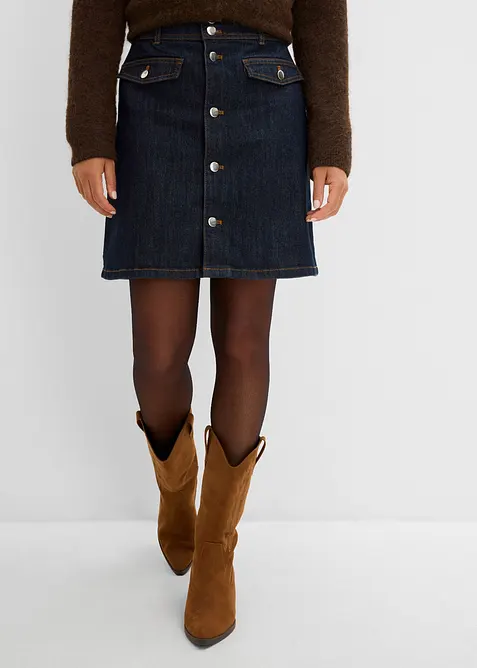 Jeansrock mit Knopfleiste, bonprix