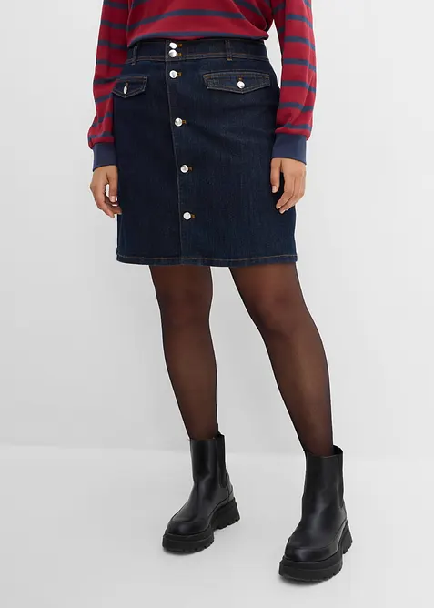 Jeansrock mit Knopfleiste, bonprix